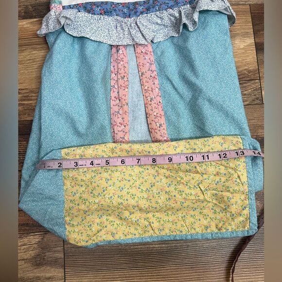 Vintage baby diaper stacker hobby horse patchwork ditsy floral ruffle cottage - Picture 5 of 7